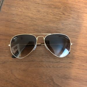 Ray Ban Gold Aviator Sunglasses